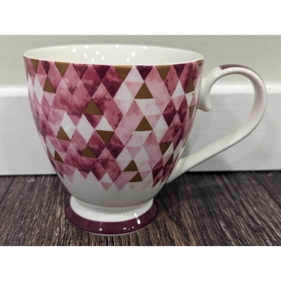The English Mug Co Abstract Fuschia Ceramic Tea Coffee Mug - Picture 2 of 8